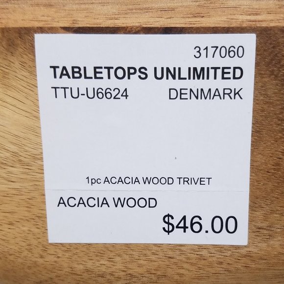 Wooden Acacia 10" Charcuterie Board / Trivet Serveware - Picture 9 of 9